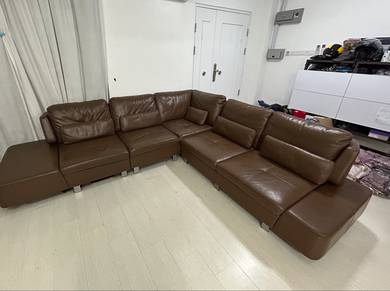 Sofa 5 Seater L shape ( Material Genuine Leather )