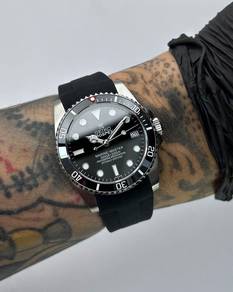 Custom Seiko Mod 36mm Gloss Black Yachtmaster