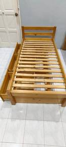 Ikea Single Bed with 3 Drawers For Sale