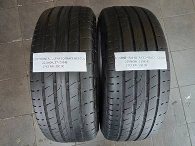 2Pcs Continental Ultra Contact UC6 Tyres 225 60 17