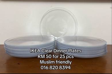Clear Dinner Plates (IKEA)