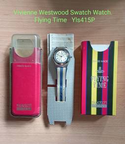 Rare Swatch Watch Flying Time FREE Canvas Bag