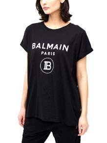 Balmain Paris Boxy Logo T-Shirt Black