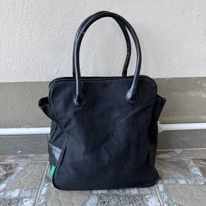 United Colors of Benetton black canvas tote bag