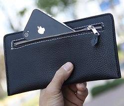 B0101 Black Ultra-Thin Clutch Bag Long Wallet 🔥