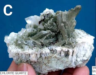 Variety of natural rough crystal collections