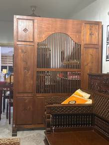 large Burma teak partition