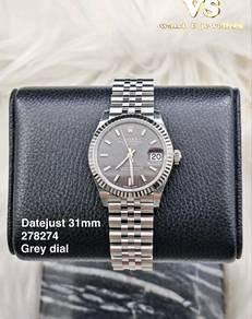 Rolex Datejust 31mm 278274 Grey jubilee Fluted
