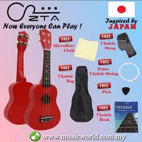 ZTA 21 Inch Soprano Ukulele Beginner Pack Red