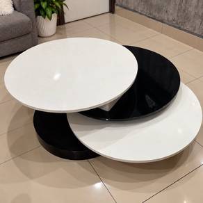 Used 3-Tier Round Living Room Coffee Table 80x35cm