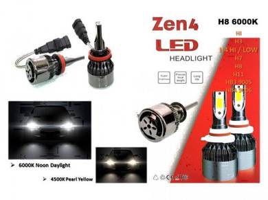 H8 6000k daylight zen4 36w/3800lm led headlight