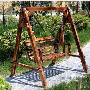 Outdoor Swing Chair Wooden Rocking Buaian Kayu