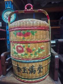 传统手工竹编喜篮｜大尺寸收藏装饰摆件bamboo “Xi Basket
