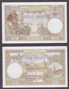Yugoslavia 1000 Dinara 1920 - Pick 23  unc