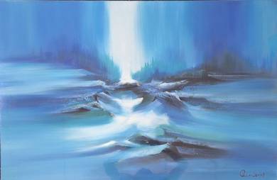 Oceanic Blues Illuminated by Light