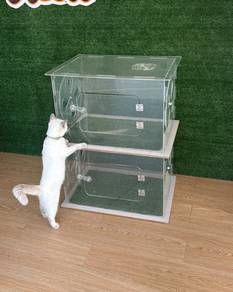 Acrylic transparent pet cage box