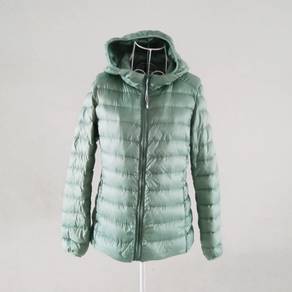 Dusty green ultralight hoodies down jacket
