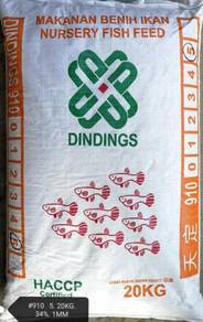 910 Dinding Nursery Fish Feed 20kg Benih Ikan