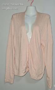 Sweet Pink Knit V-Neck Cardigan (Size XL) 💖
