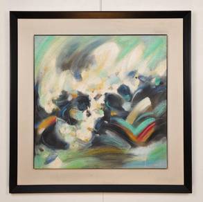 Dynamic Abstract Motion-Framed Oil Painting