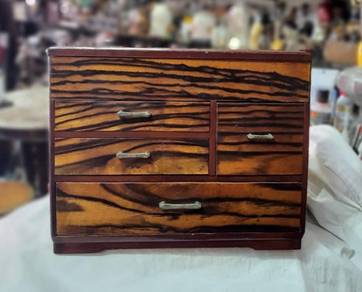 TANSU wood small chest of drawers sewing box Japan