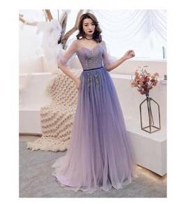 Purple wedding evening prom dress gown RBP1014