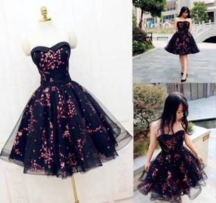 Flower bridesmaid prom midi dress wedding RBBD0003