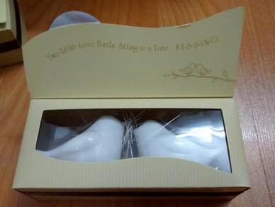 Porcelain Love Birds Salt and Pepper Shakers