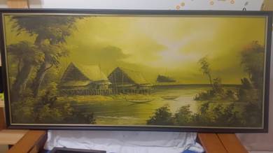 Golden dust powder drawing.