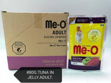 12Packs Me-O Adult Cat Pouch Food Feed Tuna 80gram