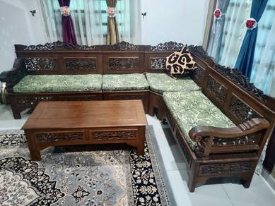 Set Kerusi Jati + Coffee Table