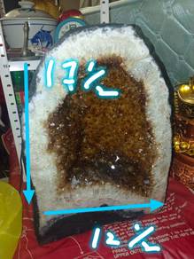 Large natural citrine geode/crystal