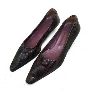 Max Mara Snakeskin Kitten Heels