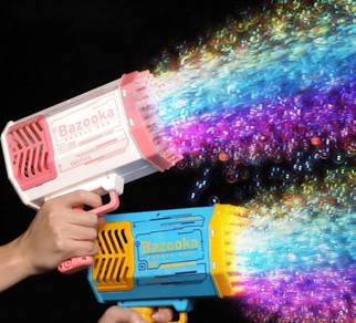 Toy Bubble Gun With LED Lighting
