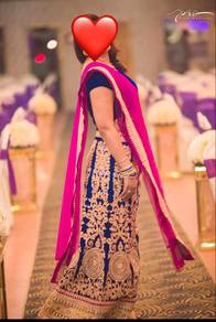 Royal Blue Heavy Embellished Lehenga