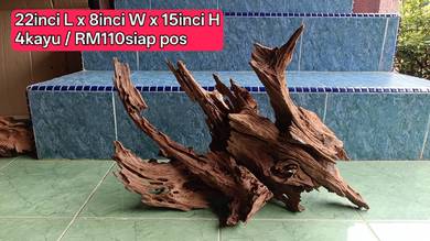 Driftwood  kayu aquarium aquascape solid body