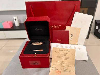 Cartier Love rose gold bracelet 4 diamonds