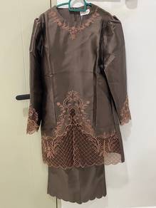 baju kurung rich mahogani brown