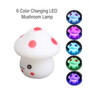 ( 88-39-09 ) 6 Color Changing LED Mushroom Lamp Pa