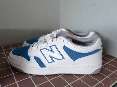 New Balance 480 White Royal Blue Suede