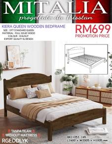 Solid Wood Queen Bedframe | Katil Queen Kayu Sale