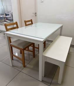 IKEA White Dining Set (Lightly Used)