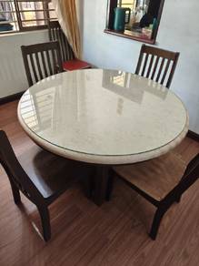 Marble Round Dining Table Set For Sale 🏡