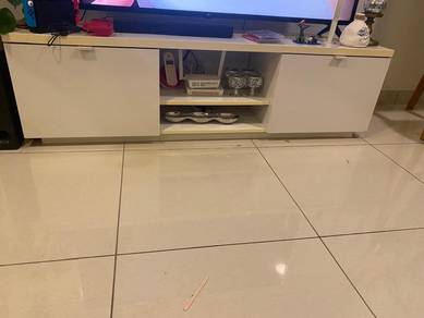 White TV Console with Storage