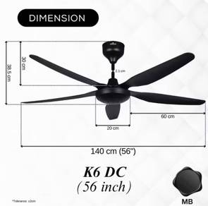 Kipas Deka K6 56inci
Baru
