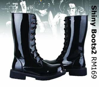 Shiny Leather Boots