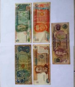 Philippines 1970 2 5 10 20 100 pisos 5 pcs vf