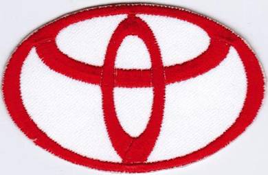 Toyota Emblem Logo RED #TW Motor Company Car Patch