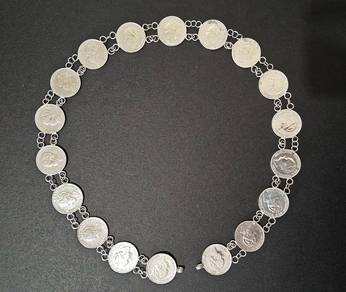 Antique Silver 1 Gulden Coin Belt (Genuine)