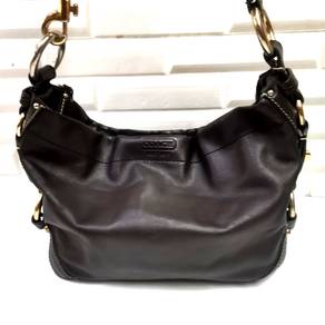 Authentic Coach Carly Brown Leather Shoulder Bag